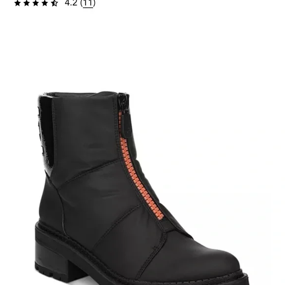 Black and Orange Ankle Boots - Picture 2 of 13